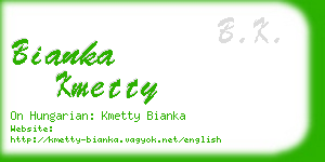 bianka kmetty business card